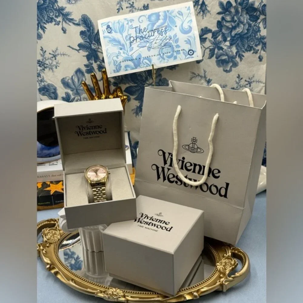 🆕 VIVIENNE WESTWOOD 🧿 NWT Stainless Steel The Seymour Watch, 38mm, Rose/Gold - Picture 13 of 15